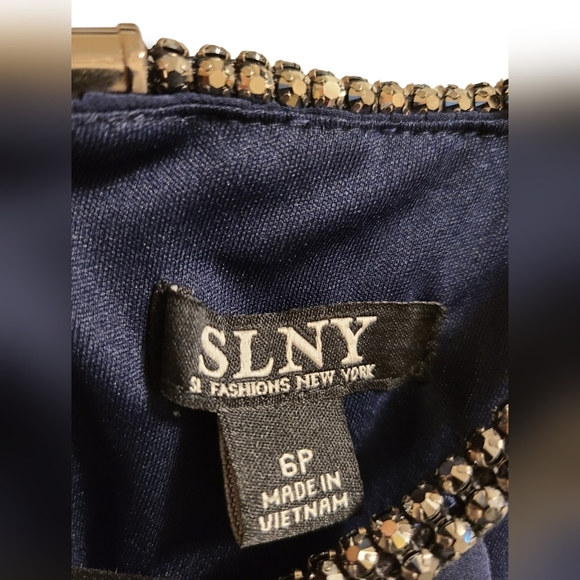 SLNY Chiffon Halter Dress NWT 6P - Picture 10 of 11